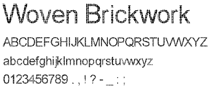 Woven Brickwork font